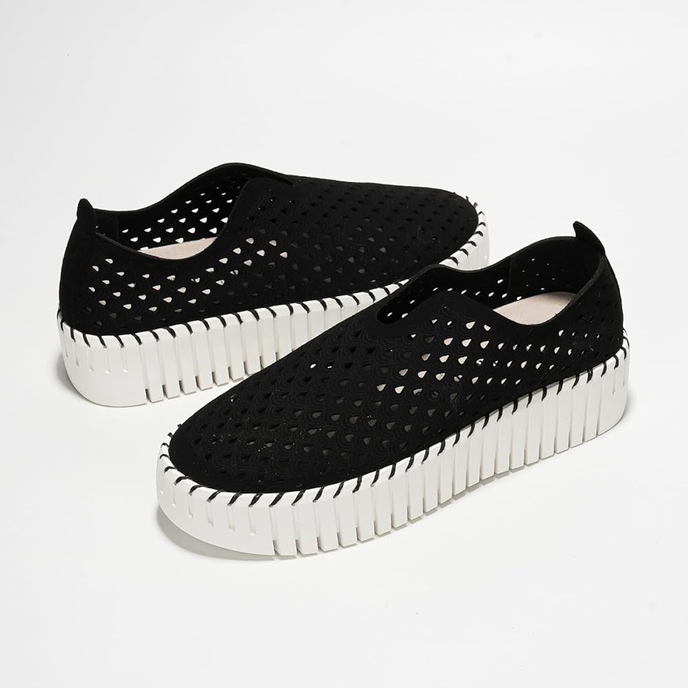 Project Cloud Women's Platform Sneakers Black with white soles